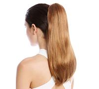 WIG ME UP - TZB-26A-V-27 Ponytail Hairpiece Extensions Claw Grip Clamp long smooth slightly waved strawberry blond 17inch