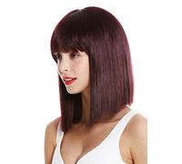 WIG ME UP - VK-10-99J quality women's wig short shoulder length long bob sleek Cleopatra fringe Bordeaux red