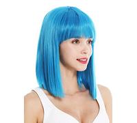 WIG ME UP - VK-10-T4440 quality women's wig short shoulder length long bob sleek Cleopatra fringe light blue fair blue