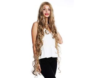 WIG ME UP - VK-40-24B/22 quality women's wig very long Rapunzel slightly curly wavy middle parting blonde mix