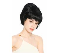 WIG ME UP - VK-65-1175 Lady Wig Women's Wig Retro Vintage 50s 60s Beehive Backcombed Short Bangs Grey Blonde Mix