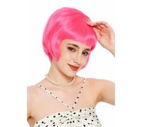WIG ME UP - VK-71-HTC11 Lady Wig Women's Wig Retro Vintage 50s 60s Beehive Tower Hairstyle High Backcombed Short Bangs Pink