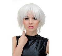 Wig Me Up Wig Cosplay Wig Ladies Men White Short Voluminous YZF-7067-1001