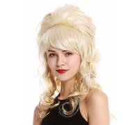 WIG ME UP - GFW2418-LG26+613 Quality Lady Wig Baroque 60s Beehive Retro Bun curly long bright blond mix Pop Singer