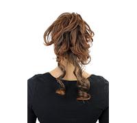 WIG ME UP YZF-3072HT-2T30 Hair Piece baroque voluminous wild curled like scrunchy with micro comb mahogany brown mix
