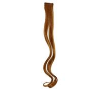 WIG ME UP - YZF-P1C18-27 One Clip Clip-In extension strand highlight curled wavy micro clip, 1,5 inch wide, 18 inches long strawberry blond
