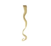 WIG ME UP - YZF-P1C18-613 One Clip Clip-In extension strand highlight curled wavy micro clip, 1,5 inch wide, 18 inches long platinum blond