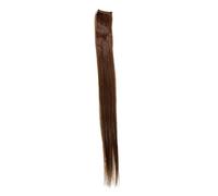 WIG ME UP - YZF-P1S18-8 One Clip Clip-In extension strand highlight straight micro clip, 1,5 inch wide, 18 inches medium brown