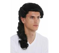 Wig Men High-Quality Historical Baroque Nobleman Black
