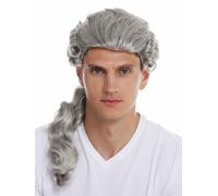 Wig Men High-Quality Historical Baroque Renaissance Nobleman Gray