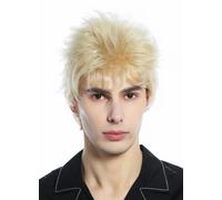 Wig Men Women Short Wild Retro 80s Teased Like Uncombed Blond Mix