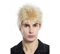 Wig Men Women Short Wild Retro 80s Teased Like Uncombed Blond Mix