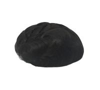 Wig Men's 6-Inch Lace Front Toupee Wig Human Hair OCT Capillary Prosthesis System Unit(1B)