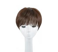 Wig Men'S Short Hair Korean Style Daily Full Headband Fluffy Broken Cover Men'S Short Hair