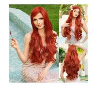 Wig mermaid dress up long curly hair ice blue gradient mermaid Cosplay wig