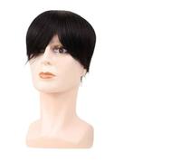 Wig Mono and PU Skin Male Hair Prosthesis Silk Base Top Simulation Head Crown Human Men's Toupee(7x9 Inch-18x23cm)