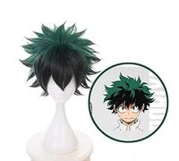 Wig My Boku no Hero Academia Izuku Midoriya Short Green Black Synthetic Hair Heat Resistant Cosplay Costume Wig