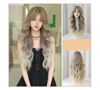 Wig Ombre Blonde Long Wig, Long Wavy Curly Wig, Natural Wig For Women, Suitable For Daily Parties And Cosplay Cosplay Daily Wigs
