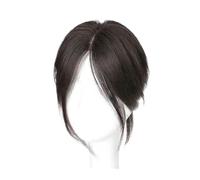 Wig Pieces for Women Simulated Hair Head Natural and Fluffy Eight Shaped Bangs Light and Thin Hair Pieces Hair Extensions for Daily Wear(Brownish black)