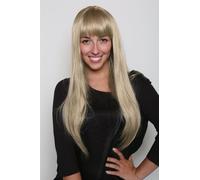 Wig PRINCESS blonde long straight falling BANGS femme fatale Vamp 65 3313-24