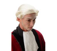 Wig Quality Men Theater Baroque Lord Noble White-Blond
