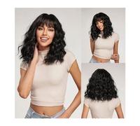 wig Replacement Wig For Women Daily Party 14 Inch Short Synthetic Bob Curly Wave Ombre Copper Blonde Color Hair Wigs With Bangs cosplay wig(LC8117-1)