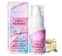 Wig Shampoo and Conditioner 2 in 1 - Shampoo and Conditioner 2 in 1 Formula for Synthetic & Human Hair Wigs - Helper for Wig Maintenance, Gentle Cleansing, Conditioning & Tangle-Free Finish