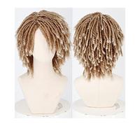 Wig Short Braided Wigs for Black Women Short Dreadlock Wigs 16inch Afro Braids Curly Synthetic Faux Twist Braiding Short Wigs Soft and Natural Wig,5-16inches