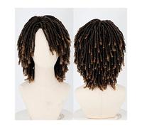 Wig Short Braided Wigs for Black Women Short Dreadlock Wigs 16inch Afro Braids Curly Synthetic Faux Twist Braiding Short Wigs Soft and Natural Wig,2-16inches