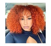 Wig Short Curly Wig with Bangs 10-16" Curl Human Hair Wigs for Black Women Brazilian Remy Hair Full Machine Curl Wigs Soft and Natural Wig,5-14inches