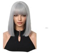 Wig Short Straight Bob Wigs With Bangs Light Pink Hair For Women Wigs Wigs(WL1209-1)