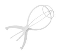 Wig Stand, 3pcs Folding Lightweight Wig Holder Portable Wig Stand, 35Cm Wig Head Stand For Multiple Wigs For Home Hair Salon and Traveling (White)