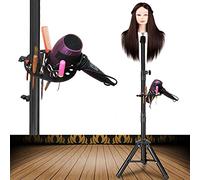 Wig Stand Tripod 55 Inch Metal Wig Mannequin Head Tripod Stand For Hairdressing Training Head Adjustable Wig Tripod Stand with Tool Tray (Mannequin Head Not Included)