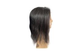 Wig Swiss Lace Front Men's Toupee #1B20 Human Hair V-looped Thin Skin Base 8"x10" System Unit