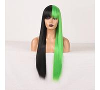 Wig Synthetic Afro Kinky Curly Orange Color Natural Wave Long Wig For Black White Women High Temperature Fiber Hair Grey Wigs For Women (Color : White, Stretched Length : 26Inches) (E 24 Inch)