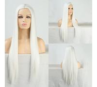 Wig Synthetic Afro Kinky Curly Orange Color Natural Wave Long Wig For Black White Women High Temperature Fiber Hair Grey Wigs For Women (Color : White, Stretched Length : 26Inches) (White 18 Inch)