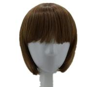 Wig Synthetic Heat Resistant Short Wavy Hair Costume Cartoon Role Cos-play Student Hairpiece-1B/30HL-12INCHES