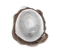 Wig Undetectable Knotless Male Hair Prosthesis Human Men Toupee Medium Blonde for Daily Party Use(7x10)