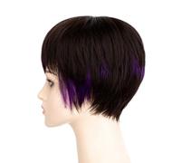 Wig Wig Fashion Synthetic Fiber Wig Women's Short Straight Hair Full Head Cover Wig Cover Daily Wigs