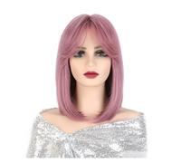 Wig Wig Head Cover, Women's Universal Cos Wig, Fashionable Natural Bangs Full Head Cover Daily Wigs(B)