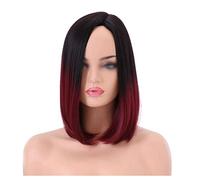 Wig Wig Synthetic Wigs Short Straight ，Women Pink Red Purple Brown Cosplay Hair For Daily Use Daily Wigs(A)