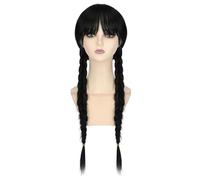 Wig Wig, Women's Cos Black Double Ponytail Braided Wig, Women's Artificial Hair, Fashionable Synthetic Wig Daily Wigs