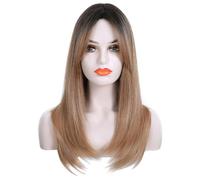 Wig Wig Women's Dyed Gradient Long Straight Wig European And American Fashion Simulated Clavicle Hair Daily Wigs