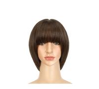 Wig Wig, Women's Short Hair With Bangs, Natural Simulated Wig, Fashionable Short Straight Hair Daily Wigs(B)