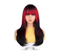 Wig, Wigs Women'S Gradient Long Straight Wigs High Temperature Silk Chemical Fiber Full Head,Human hair wig
