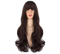 Wig Wigs Women's Wavy Long Curly Hair Fluffy Natural Simulated Chemical Fiber Wigs Fashionable Synthetic Wigs Daily Wigs(B)