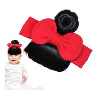 Wig with Bangs for Children | Bangs Wigs with Bow for Early Childhood - Easy to Wear Hair for Parties Family Meetings Events