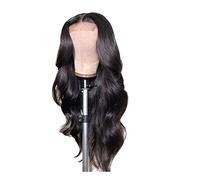Wig With Bangs Hair Replacement Wigs Big Wave Lace Closure Wigs Real Hair Full Headgear Front Lace Headgear Perfect For Everyday Parties pelucas de mujer pelo humano(28INHC)