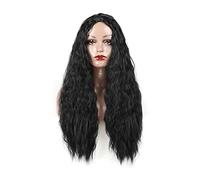 Wig With Bangs Hair Replacement Wigs Black Long Curly Wig New Women Chemical Fiber High Temperature Silk Head Cover pelucas de mujer pelo humano