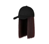 Wig With Bangs Hat Wig Hat With Wig For Women Synthetic Extensions Hair Short Straight Naturally Connect Baseball Cap Adjustable Wig With Cap Hat with Hair Attached for Women(Color:1)